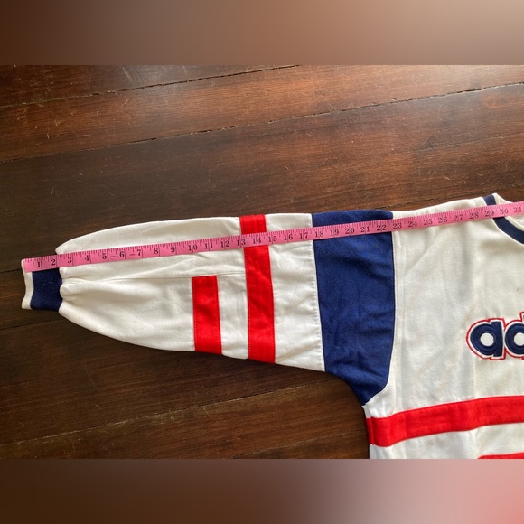 VINTAGE PRE-OWNED 1980’s ADIDAS CREWNECK MULTICOLOR COLOR BLOCK AMAZING CONDISH - Picture 8 of 16